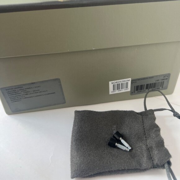 Tom Ford Padlock Naked Pointy Toe Black Leather Sandals Size 37.5 US7.5 - Picture 13 of 15